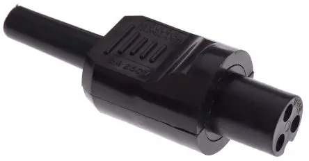 Produktfoto 1 von Bulgin PX0646 Miniatur-Stromversorgungssteckverbinder, 2+E, Silber Lot, Kabel ø 6 mm, Kabel 3A, 250V ac