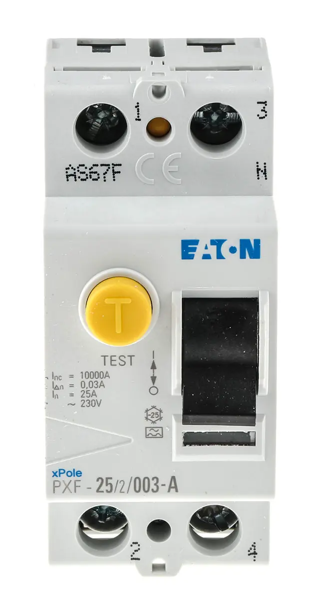 Produktfoto 1 von Eaton PXF-A RCCB, 1+N-polig, 25A, 30mA Typ A PXF 440V ac