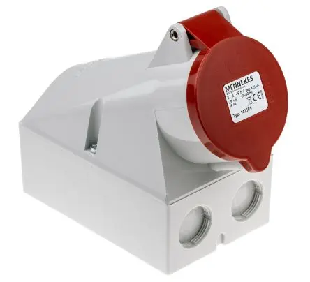 Produktfoto 1 von MENNEKES Buchse Rot, 400V 4P / 32A, Wand IP44