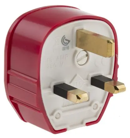 Produktfoto 1 von MK Electric Netzstecker Kabel 13A, 2+E Britisch Polyvinylchlorid, Urea Formaldehyd, 250V Rot Schraubbefestigung, für UK
