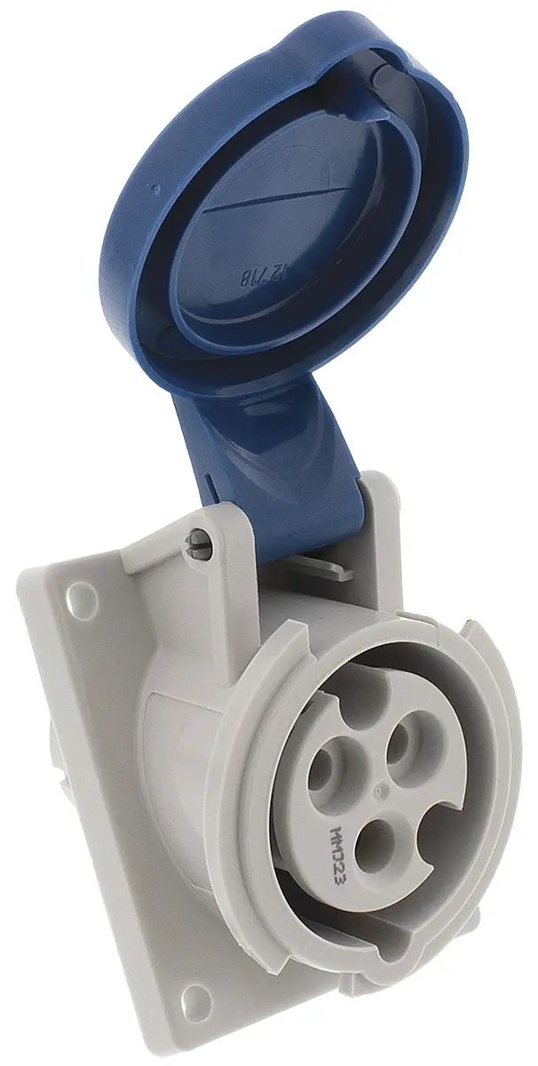 Produktfoto 1 von MENNEKES Leistungssteckverbinder Blau, 230V 3P / 16A, Panel IP44