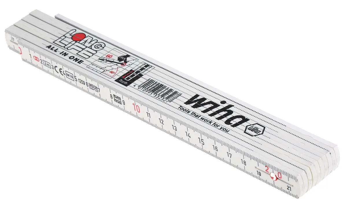 Produktfoto 1 von Wiha Glasfaserverstärktes Polyamid Zollstock Metrisch 2 m x 15 mm