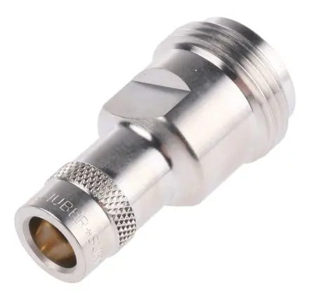 Produktfoto 1 von Huber+Suhner HF Adapter, 50 Ω, Gerade, 18GHz Stecker Buchse, Koaxial Nennspannung