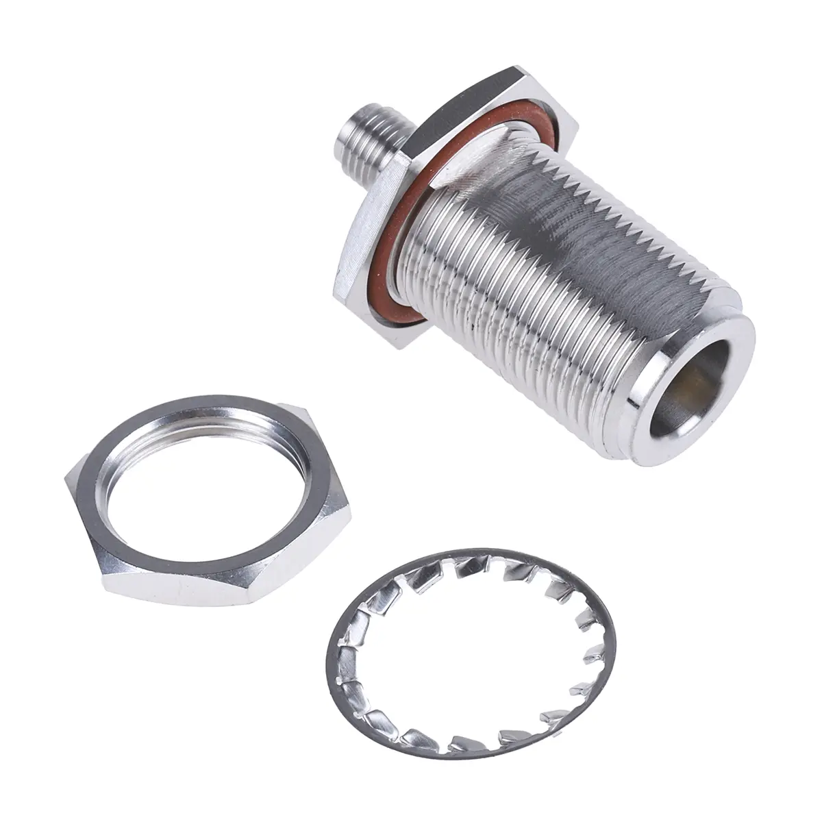 Produktfoto 1 von Huber+Suhner HF Adapter, 50 Ω, Gerade, 18 GHz Buchse Buchse, Koaxial Nennspannung