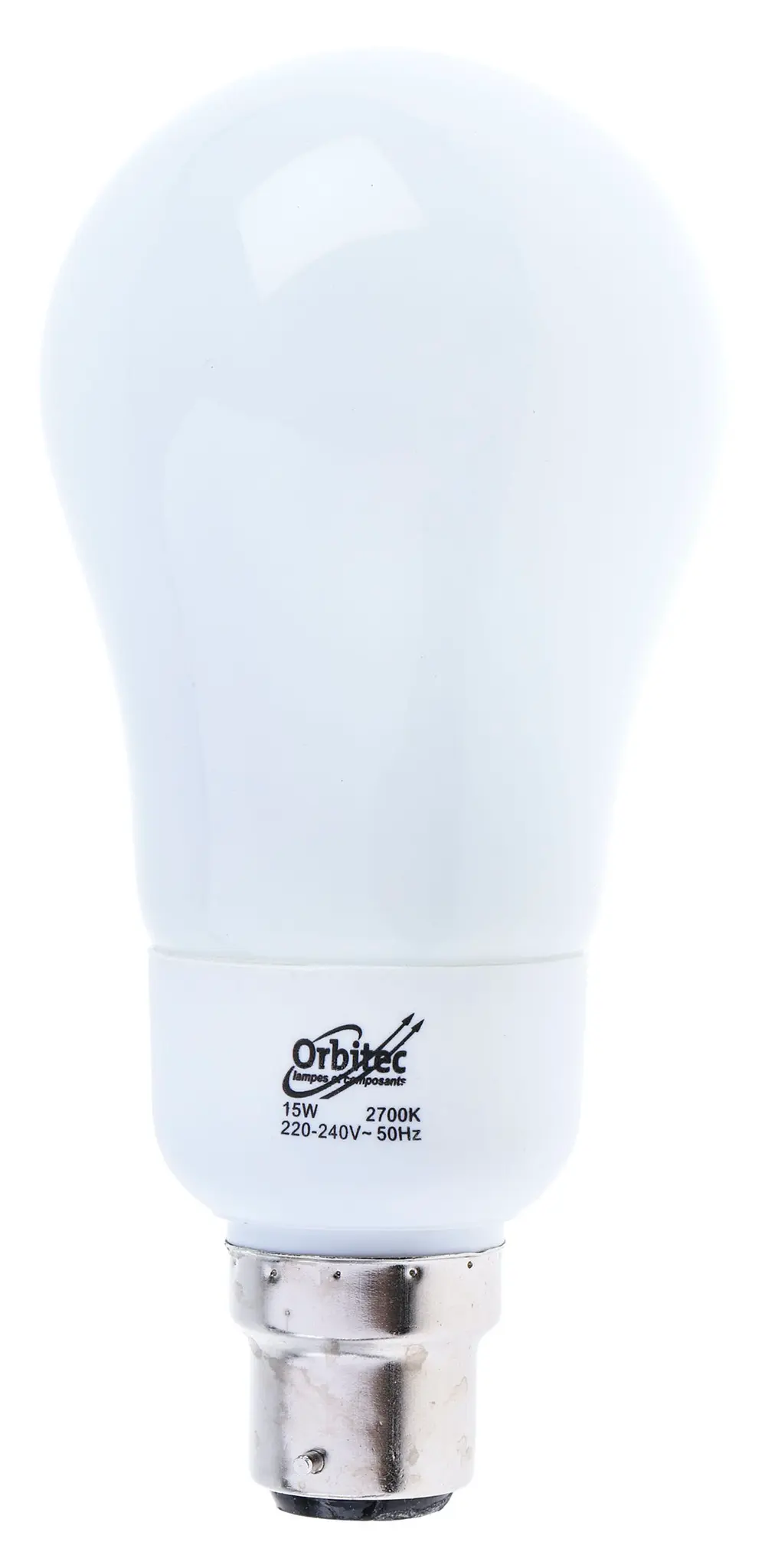 Produktfoto 1 von Orbitec Tropfen Energiesparlampe, Warmweiß L. 135 mm, Sockel B22 827 2700 k 80 % Ø 65 mm Ø 65 mm