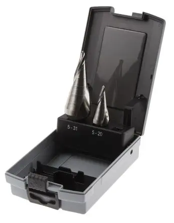 Produktfoto 1 von RS PRO HSS Stufenbohrer Satz 5 mm → 31 mm, 2-teilig für Metall