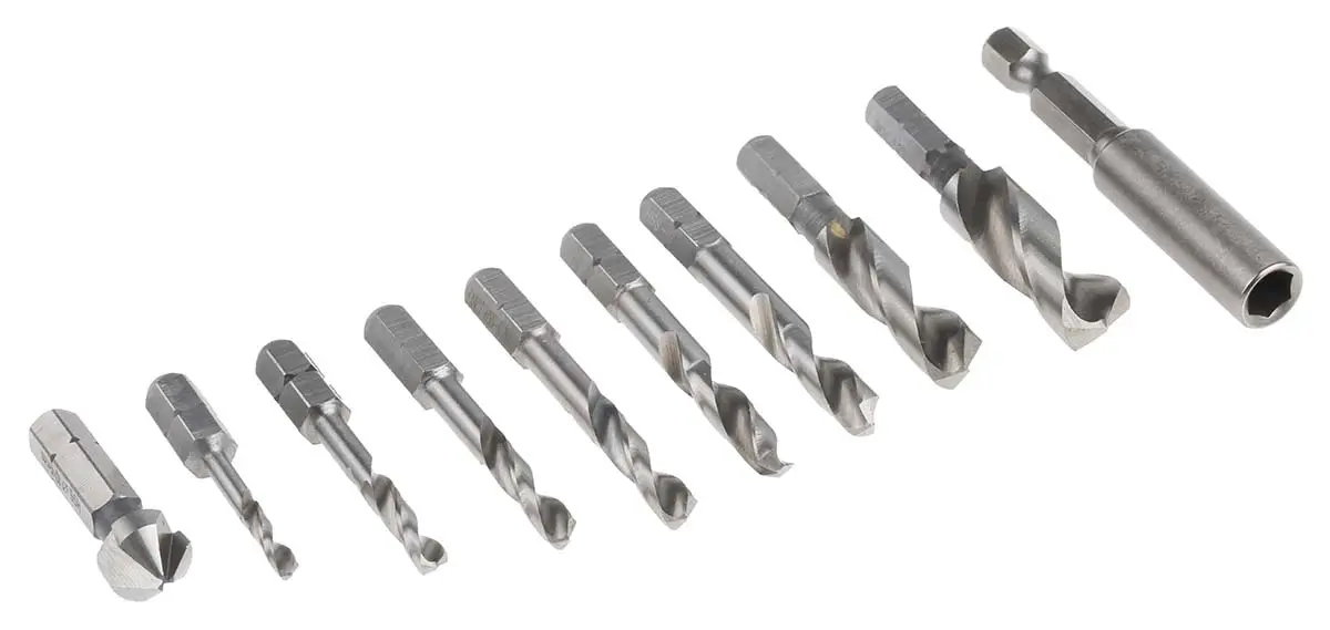 Produktfoto 1 von EXACT HSS Drehung Satz 3 mm → 10 mm, 11-teilig für Metall