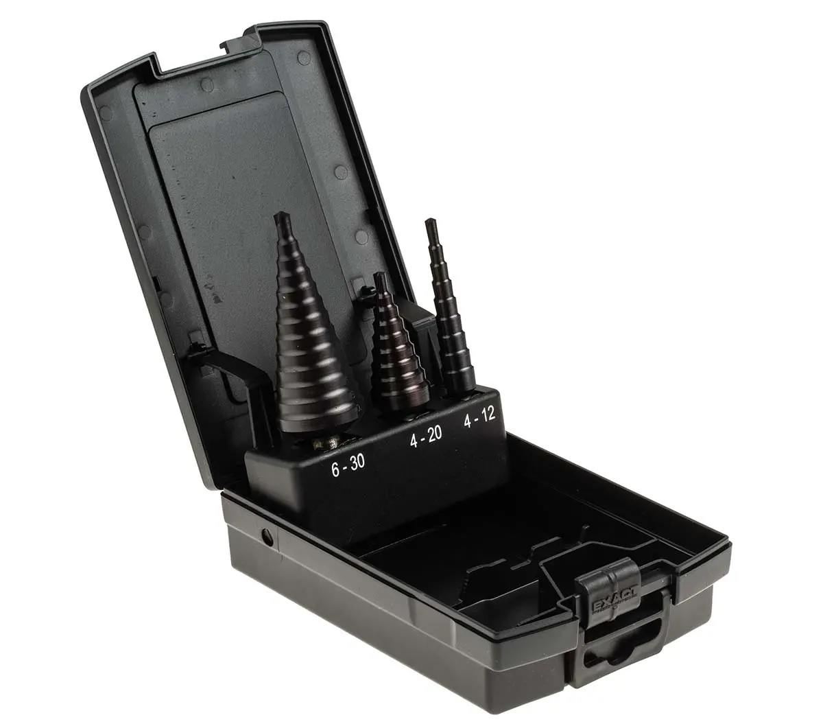 Produktfoto 1 von EXACT HSS Sprossen Satz 4 mm → 30 mm, 3-teilig für Metall