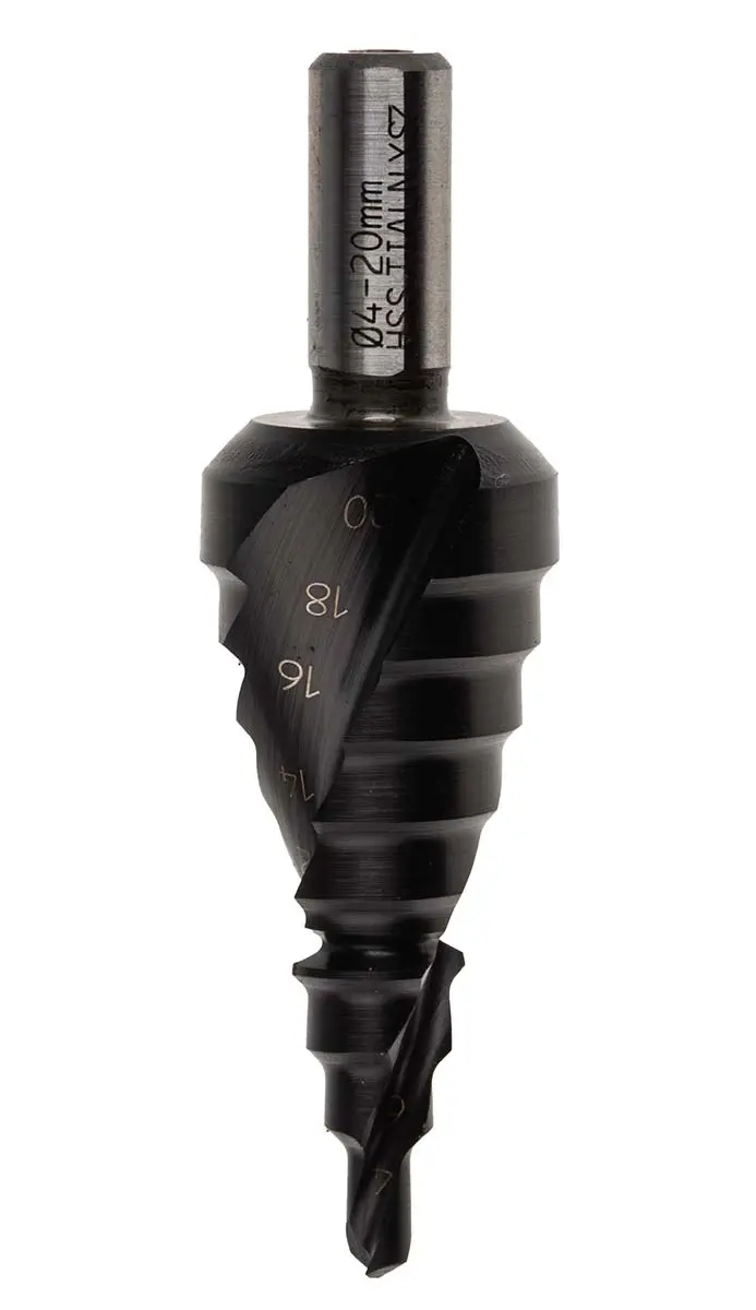 Produktfoto 1 von EXACT HSS Stufenbohrer 9-stufig, 4mm → 20mm