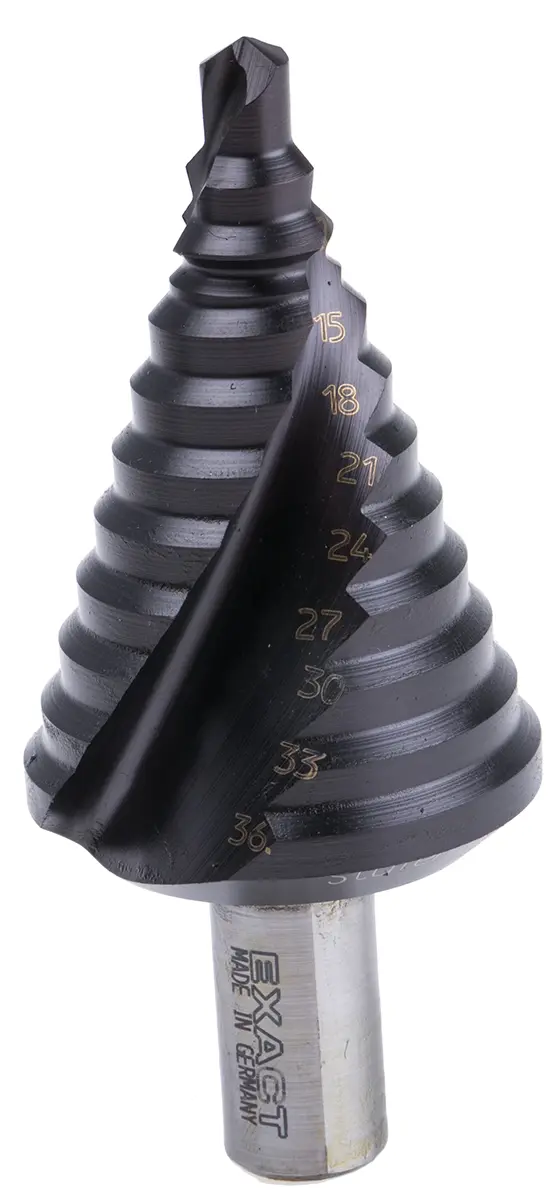Produktfoto 1 von EXACT HSS Stufenbohrer 11-stufig, 3mm → 36mm
