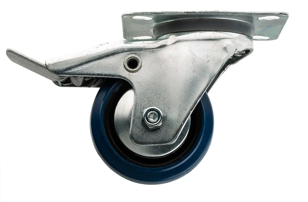 Produktfoto 1 von Guitel Hervieu Gebremst, schwenkbar Lenkrolle, Rad ø 80mm, 80kg, Ges H. 107mm, Rad B. 32mm, 105 x 80mm, Platte,