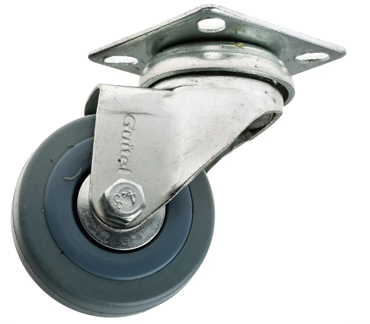 Produktfoto 1 von Guitel Hervieu Drehlager Lenkrolle, Rad ø 50mm, 40kg, Ges H. 72mm, Rad B. 18mm, 50 x 50mm, Platte, Gummi-Material