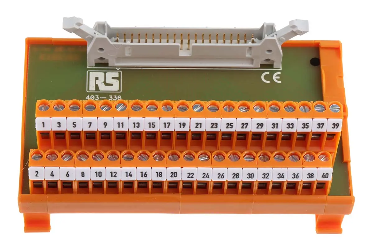 RS PRO Schnittstellenmodul IDC, Stecker, 40-polig, 50 V, DIN-Hutschiene 1A