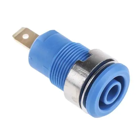 Produktfoto 1 von Staubli 4 mm Buchse Blau Buchse für Laborstecker, Kontakt Gold, 1000V 24A Stecker