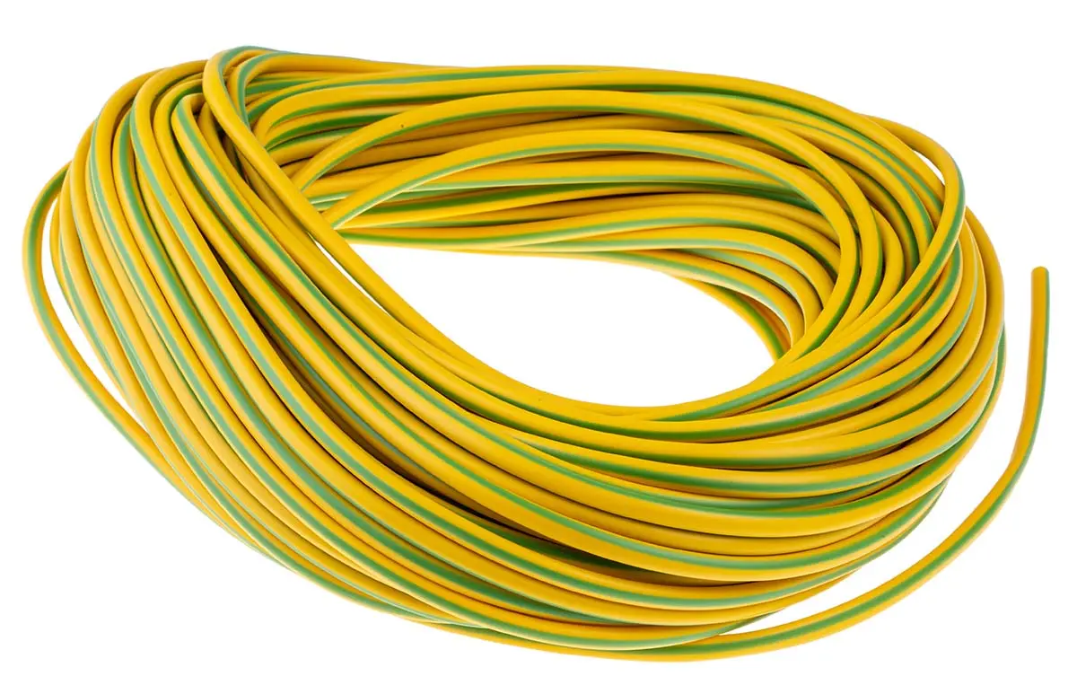 Produktfoto 1 von RS PRO Kabelschlauch Grün/Gelb PVC für Kabel-Ø 4mm, Länge 30m