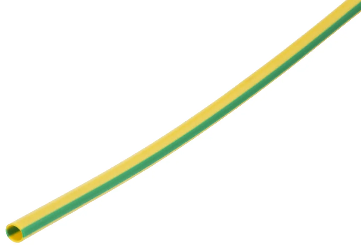 Produktfoto 1 von RS PRO Kabelschlauch Grün/Gelb PVC für Kabel-Ø 3mm, Länge 40m