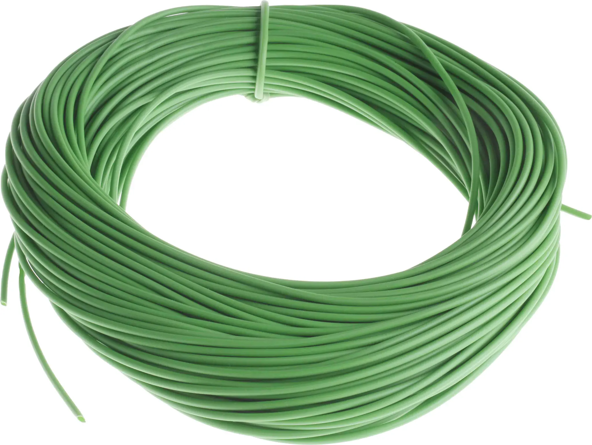 Produktfoto 1 von RS PRO Kabelschlauch Grün PVC für Kabel-Ø 2mm, Länge 50m