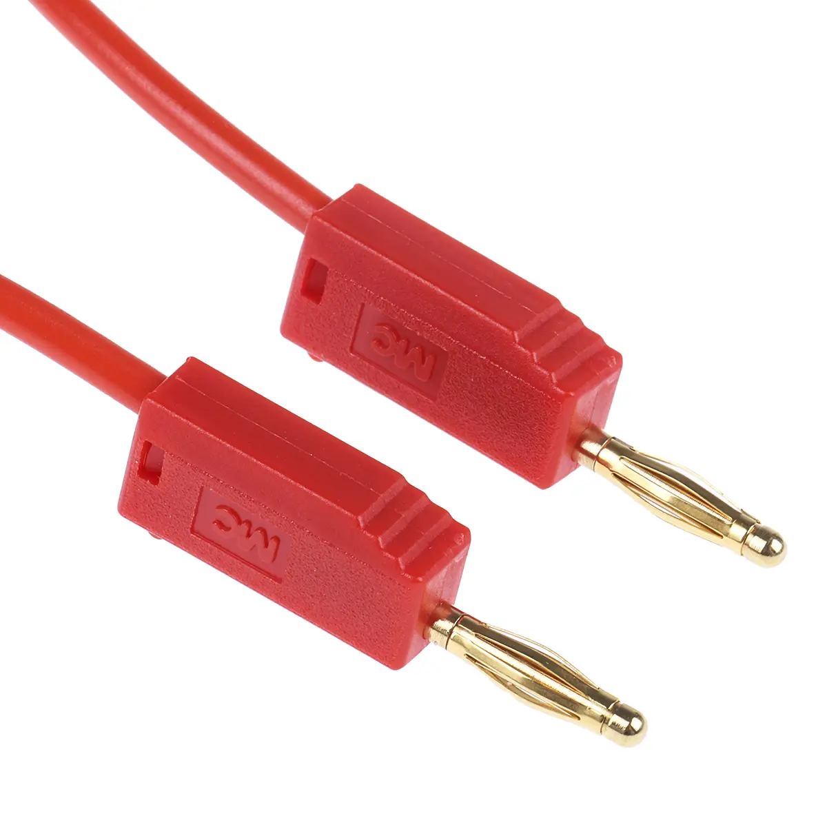 Produktfoto 1 von Staubli Steckverbinder-Messleitung 10A Stecker / Stecker, Rot Polyvinylchlorid-isoliert 300 mm, 60 V dc