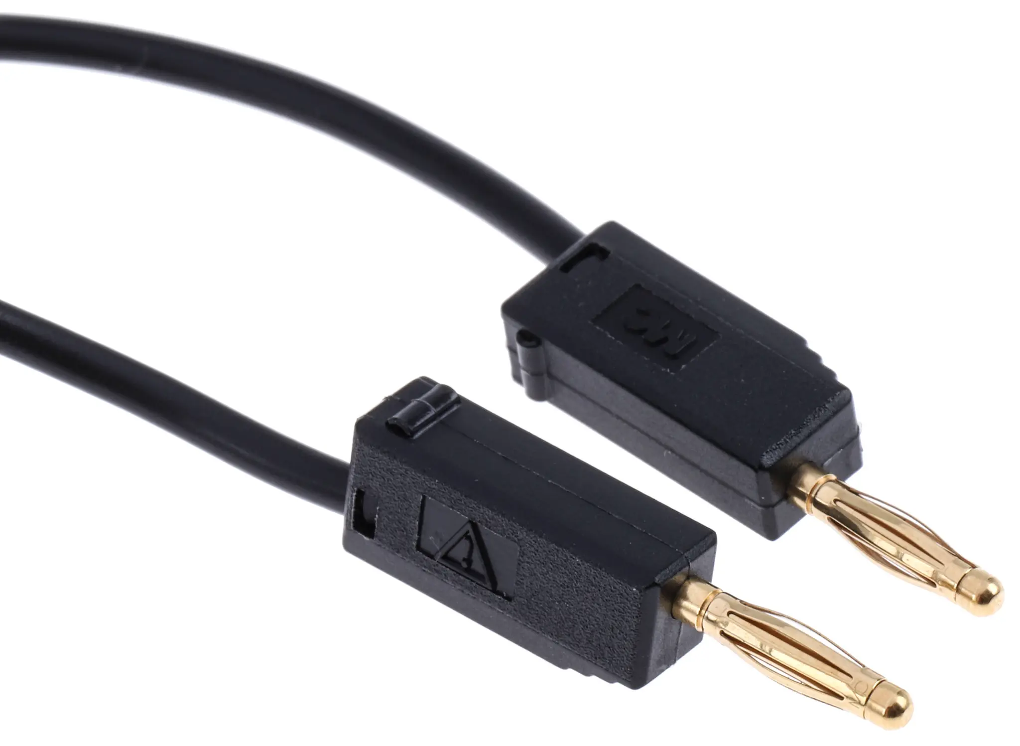 Produktfoto 1 von Staubli Steckverbinder-Messleitung 10A Stecker / Stecker, Schwarz Polyvinylchlorid-isoliert 300 mm, 60 V dc