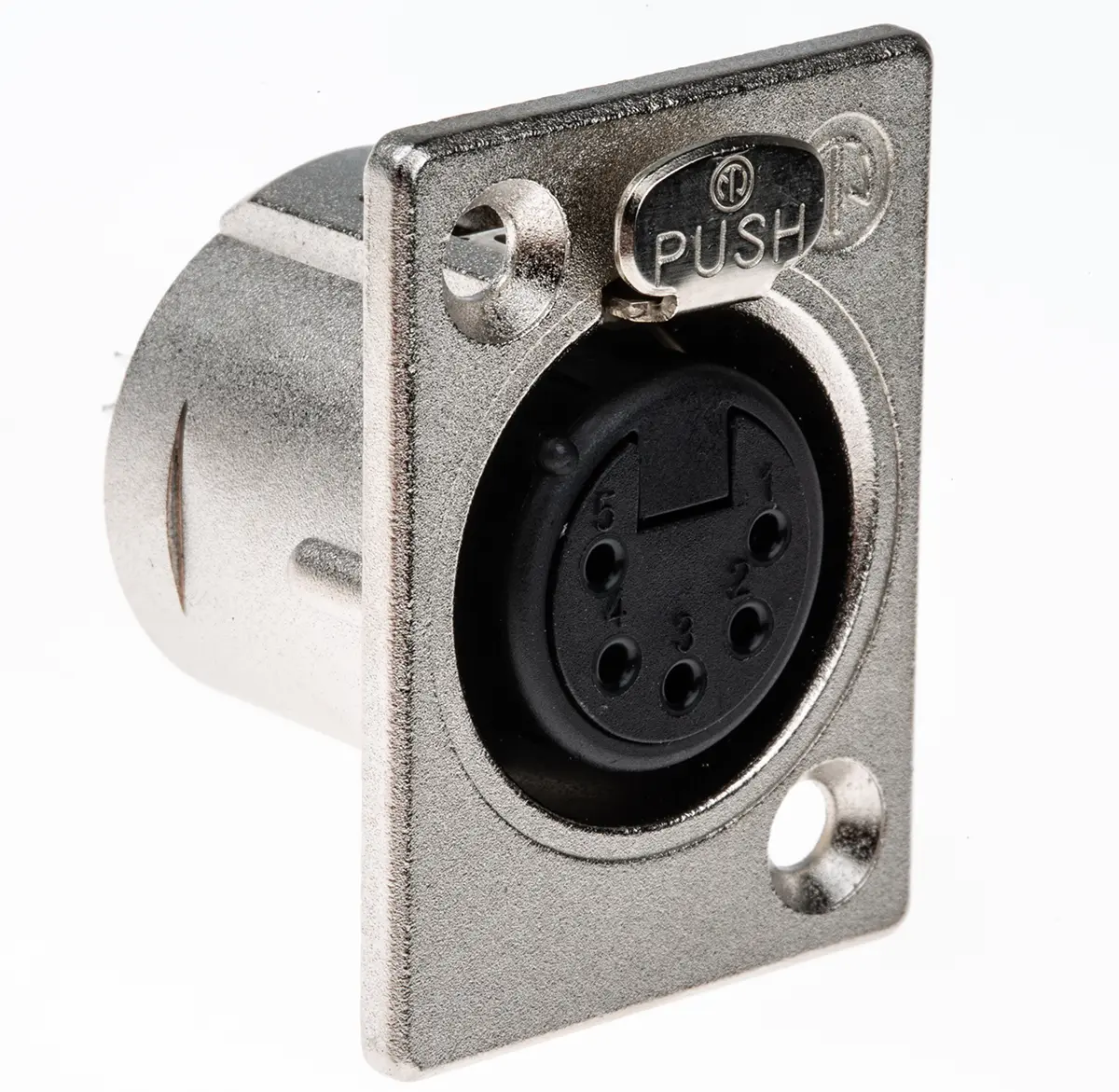 Produktfoto 1 von Neutrik Gerade 5-polig Panel Buchse Silber auf Nickel XLR-Steckverbinder, 50 V