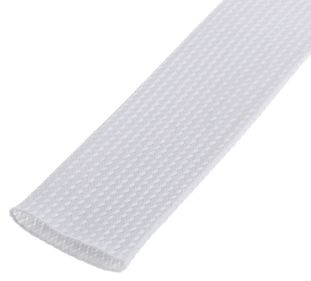 Produktfoto 1 von RS PRO Kabelschlauch Grau PET für Kabel-Ø 45mm bis 73mm, Länge 5m Umflochten Dehnbar