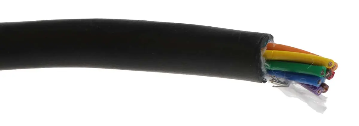 Produktfoto 1 von Alpha Wire XTRA-GUARD 2 Steuerkabel, 8-adrig 0.23mm² 24 AWG Schwarz Geschirmt, 30 m, Polyethylen