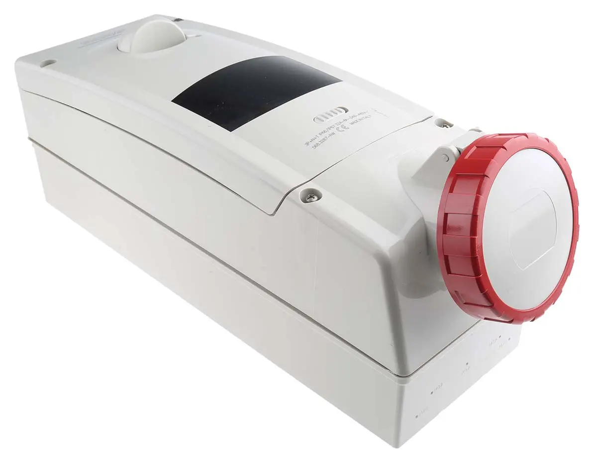 Produktfoto 1 von Scame ADVANCE 2 Fehlerstrom-Schutzeinrichtung Gelb, 415V 3P+N+PE / 32A, Wand IP67