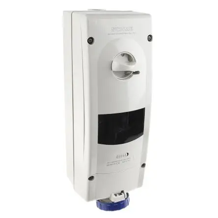 Produktfoto 1 von Scame ADVANCE 2 Fehlerstrom-Schutzeinrichtung Blau, 230V 2P+PE / 16A, Wand IP67