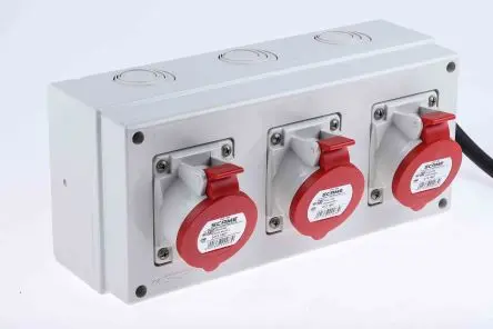 Produktfoto 1 von Scame DOMINO IP66 Leistungssteckverbinder Rot, 415V 3P+N+PE / 16A, Oberfläche IP44