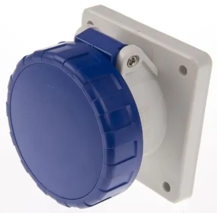 Produktfoto 1 von Scame Optima Kraftstromsteckdose Grau, 130V 2P+PE / 16A IP67