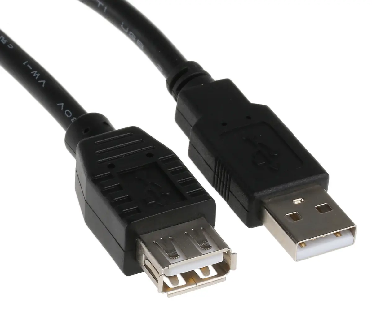 Produktfoto 1 von Roline Stecker USB-Kabel, USB Typ A Buchse / USB Typ A, 800 mm USB 2.0 Schwarz