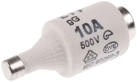 Produktfoto 1 von ETI class gG/gL DIAZED-Sicherung, Typ D2, 10A, 500V ac, 50 kA, E27 Gewinde