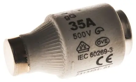 Produktfoto 1 von ETI class gG/gL DIAZED-Sicherung, Typ D3, 35A, 500V ac, 50 kA, E33 Gewinde