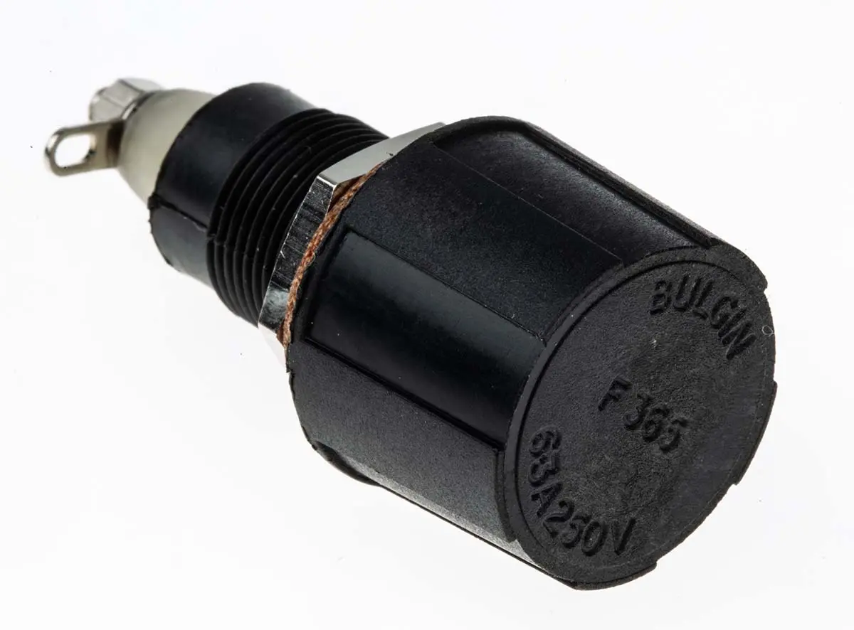Produktfoto 1 von Bulgin Sicherungshalter für 5 x 20mm Sicherungen 6.3A 250V ac, Serie FX 1P-polig