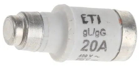 Produktfoto 1 von ETI D-fuse NEOZED-Sicherung, Typ D02, 20A, 400V ac, 50 kA, E18 Gewinde