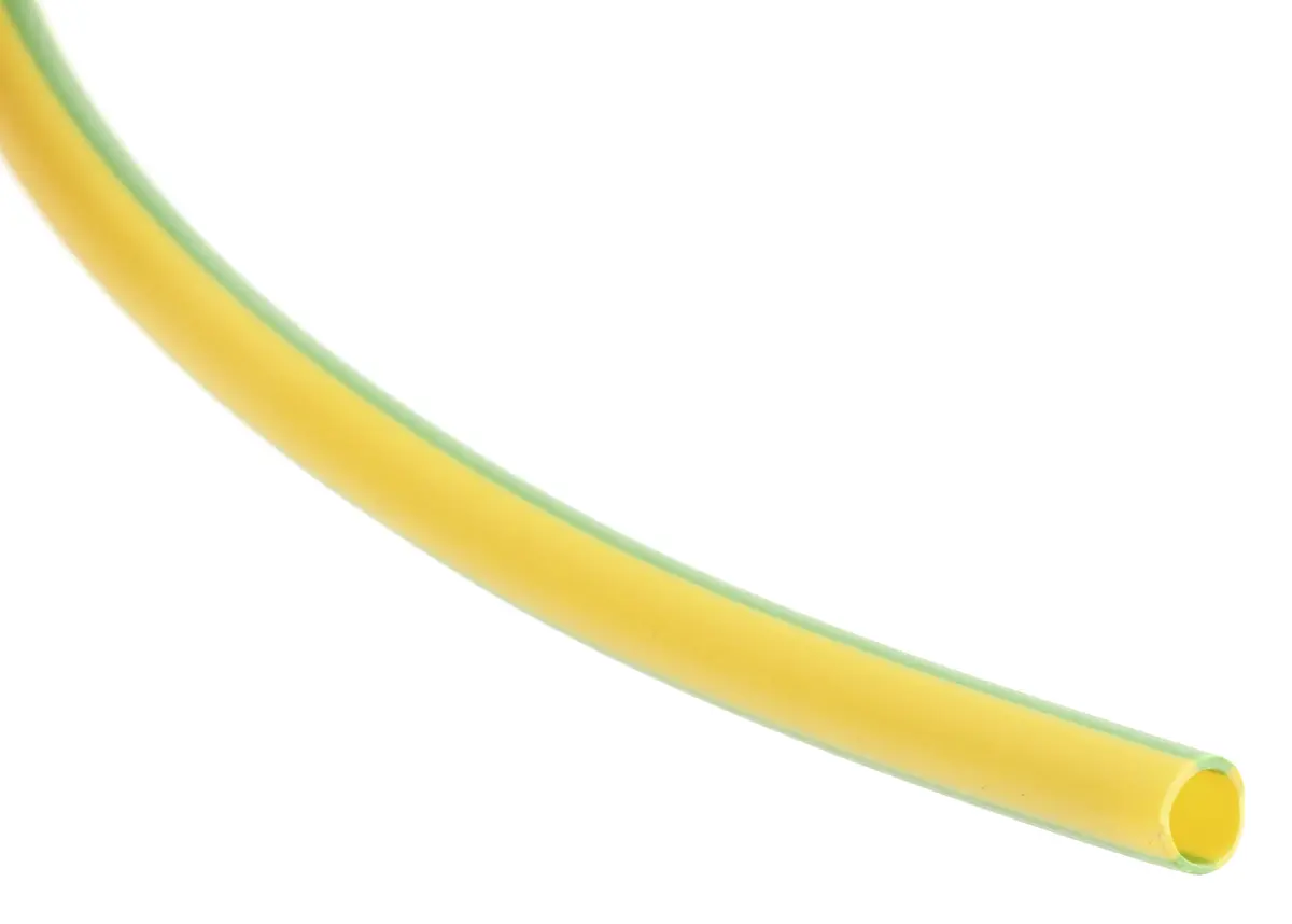 Produktfoto 1 von HellermannTyton Kabelschlauch Grün/Gelb PVC für Kabel-Ø 3mm, Länge 100m
