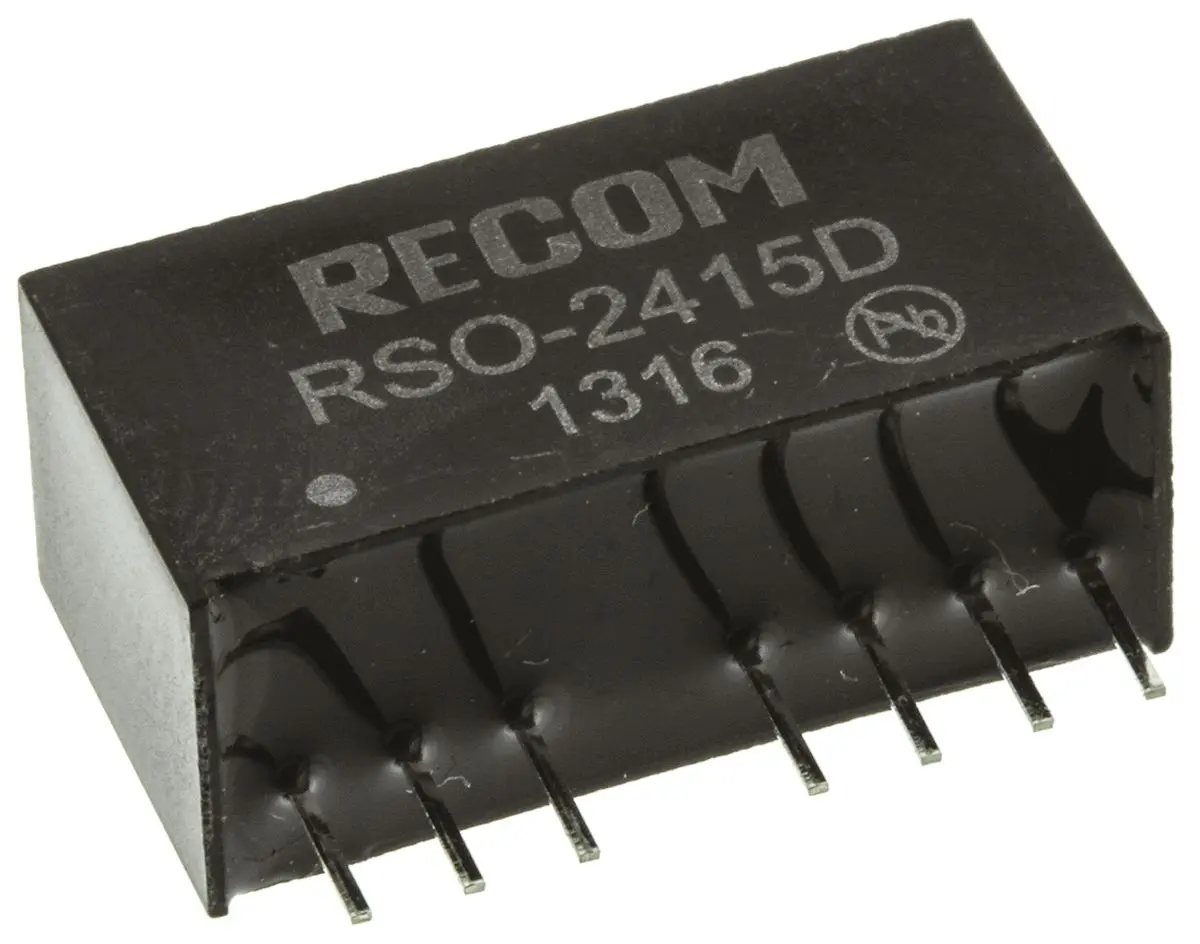 Recom RSO DC/DC Konverter, 15V dc OUT 34 mA Durchsteckmontage 36V dc 1 kV dc 1 W -40 °C 85 °C