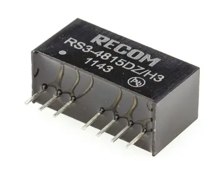 Recom RS3 DC/DC Konverter, 15V, -15 V OUT 100 mA Durchsteckmontage 60V dc 3 kV dc 3 W -40 °C 71 °C