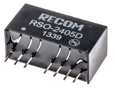 Recom RSO DC/DC Konverter, 5V dc OUT 100 mA Durchsteckmontage 36V dc 1 kV dc 1 W -40 °C 85 °C