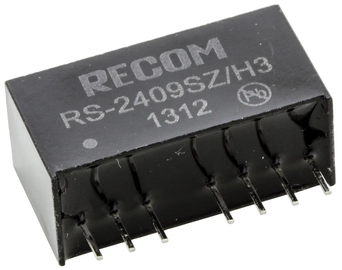 Recom RS DC/DC-Wandler 2W 24 V dc IN, 9V dc OUT / 222mA Durchsteckmontage 3kV dc isoliert