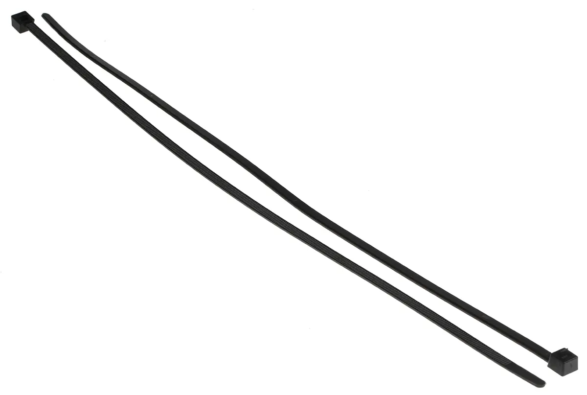 Produktfoto 1 von HellermannTyton RELK Nylon 6.6 Kabelbinder Lösbar Schwarz 4.6 mm x 350 mm