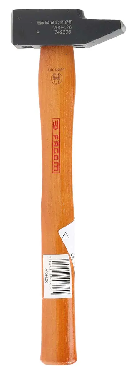 Produktfoto 1 von Facom Hammer, Ingenieurshammer aus Stahl 0.345 kg Hickory-Holz-Stiel 245 mm
