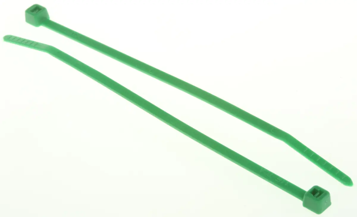 Produktfoto 1 von HellermannTyton T18R Nylon 6.6 Kabelbinder Nicht lösbar Grün 2.5 mm x 100 mm