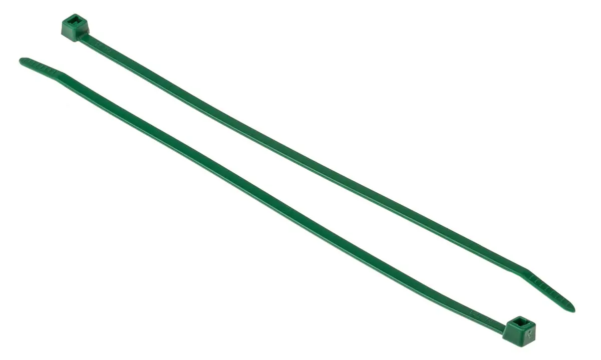 Produktfoto 1 von HellermannTyton T Nylon 6.6 Kabelbinder Nicht lösbar Grün 4.6 mm x 200 mm