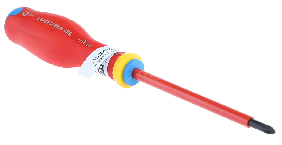 Produktfoto 1 von Facom VDE 1000V zugelassen PZ1 Isoliert, Siliziumcarbid Stahl, 209 mm / Klinge 100 mm