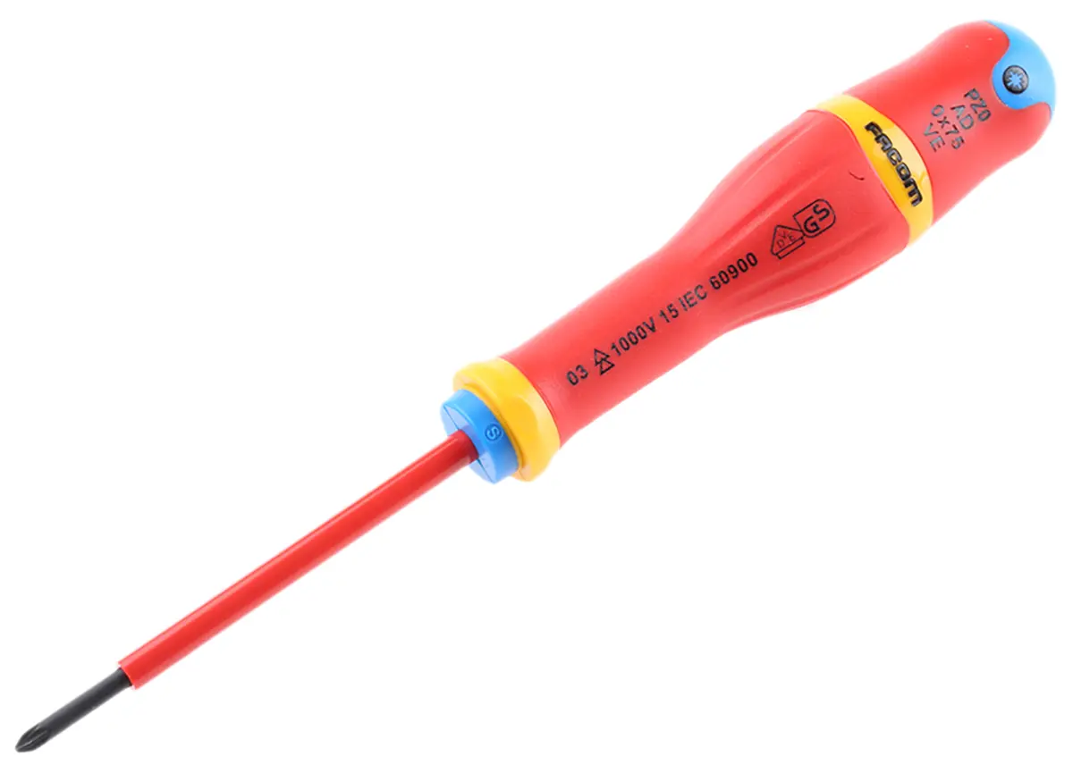 Produktfoto 1 von Facom VDE 1000V zugelassen PZ0 Isoliert, Siliziumcarbid Stahl, 179 mm / Klinge 75 mm