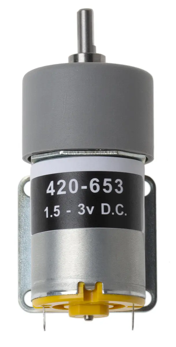 RS PRO 918D Bürsten-Getriebemotor DC-Getriebemotor bis 12 Ncm 250:1, 3 V / 1.31 W, 35 rpm, Wellen-Ø 4 mm, 27 mm x 51 mm