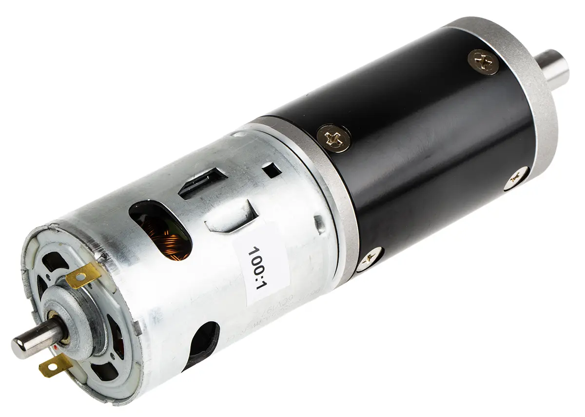 Produktfoto 1 von RS PRO 986D Bürsten-Getriebemotor DC-Getriebemotor bis 98 Ncm 100:1, 12V dc / 38.7 W, 43U/min, Wellen-Ø 12 mm, 51.8mm x