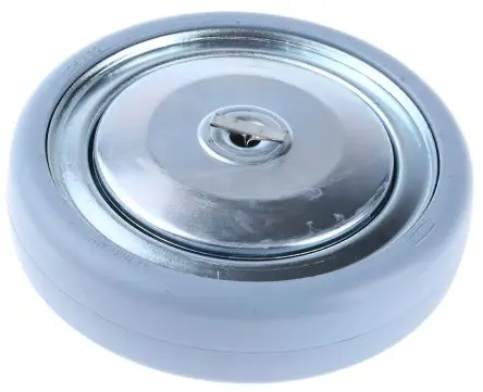 Produktfoto 1 von Tente Rollwagenrolle Grau, Mat. Gummi, 100 kg Ø 125 mm, B. 32 mm