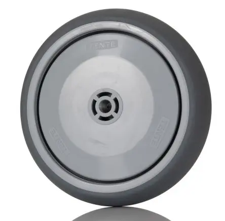 Produktfoto 1 von Tente Rollwagenrolle Grau, Mat. Gummi, 100 kg Ø 125 mm, B. 32 mm